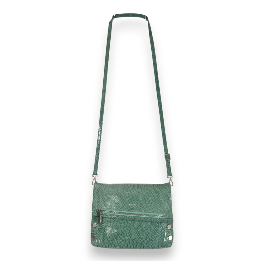 Hammitt VIP Medium Green Snakeskin Crossbody Silver Hardware - Picture 5 of 13